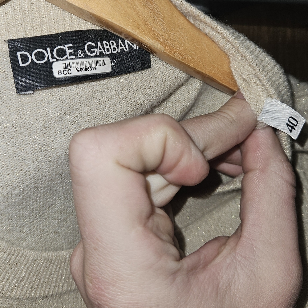 Dolce & Gabbana | Glitz Cardigan | Wool and Silk | Size 40 | Made In Italy - Picture 5 of 11